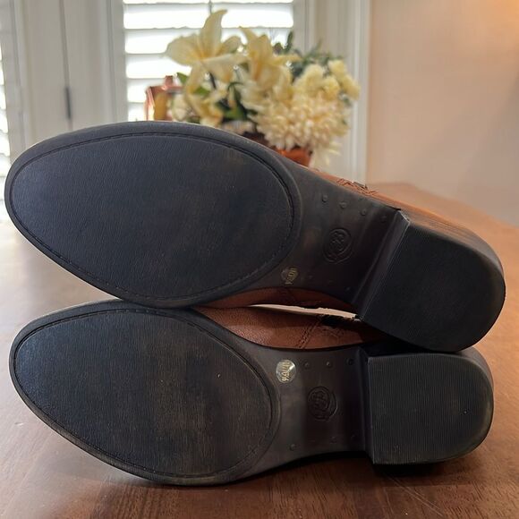 Lucky Brand Basel Bootie Toffee Brown Leather Zip Ankle Block Heel Women’s 9.5 M - Picture 8 of 9